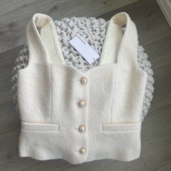 Reformation Tops - NWT Reformation Amora camisole boucle Top Sweetheart Neckline